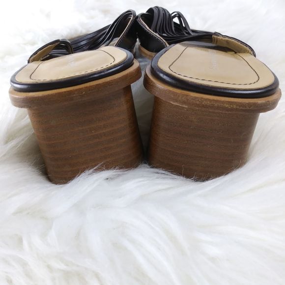 Banana republic leather block sandal square toe - Picture 4 of 8